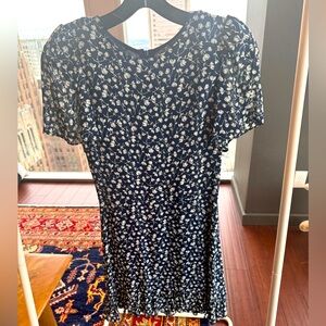 Reformation navy floral dress size 2